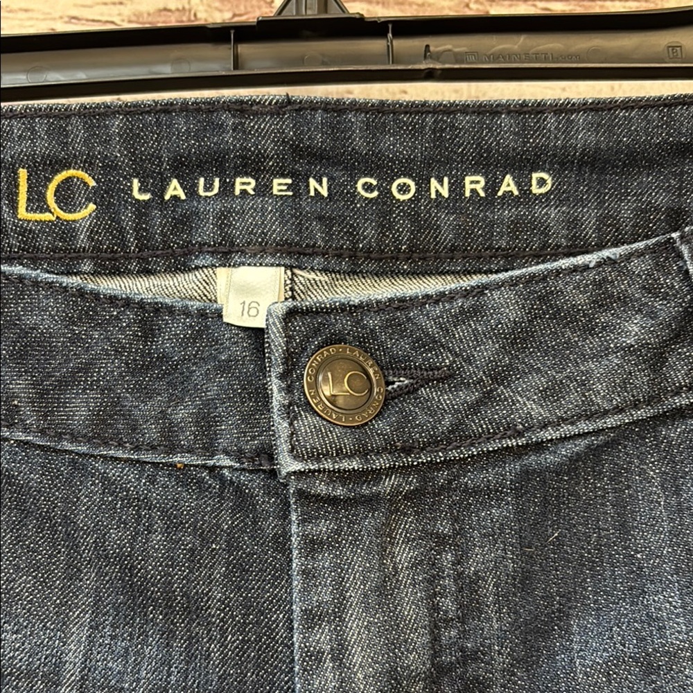 LC Lauren Conrad Dark Indigo Denim Shorts - Picture 2 of 8